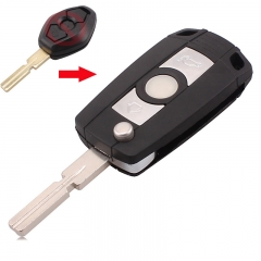 AS006004 for BMW Modified Flip Remote Key Shell 3 Buttons Empty Case With HU58 Folding Blade