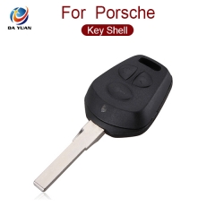 AS005003 3 Button Remote Key Keyless Fob Case Shell Uncut Blade For Boxster Cayenne 996