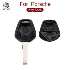 AS005003 3 Button Remote Key Keyless Fob Case Shell Uncut Blade For Boxster Cayenne 996