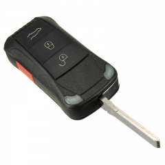 AS005008 3+1 Button + Panic Remote Key Fob Case Shell With Blade For Porsche Cayenne 03-11