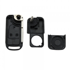 AS002003 Flip Remote Key Shell With HU64 Blade fit for MERCEDES For BENZ 3 Button Switchblade Fob ML SL S C With Logo