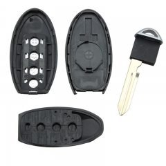 AS027010 Blank Uncut Smart Remote Key Shell Case For Nissan Sentra Maxima Altima 4B FT0251