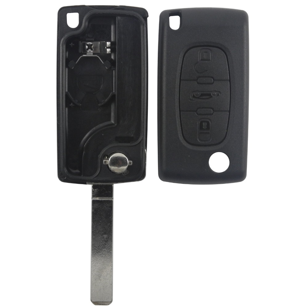 AS016011 3 Button Remote Flip Folding Key Shell Case For Citroen C2 C3 C4 C5 C6 C8 VA2 Blade