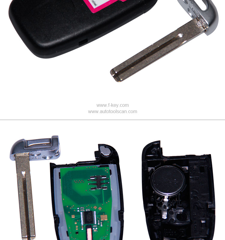 AK051004 New Uncut Remote Key Fob 3 Button 433Mhz ID46 Chip for Kia K2 K5 New Sportage