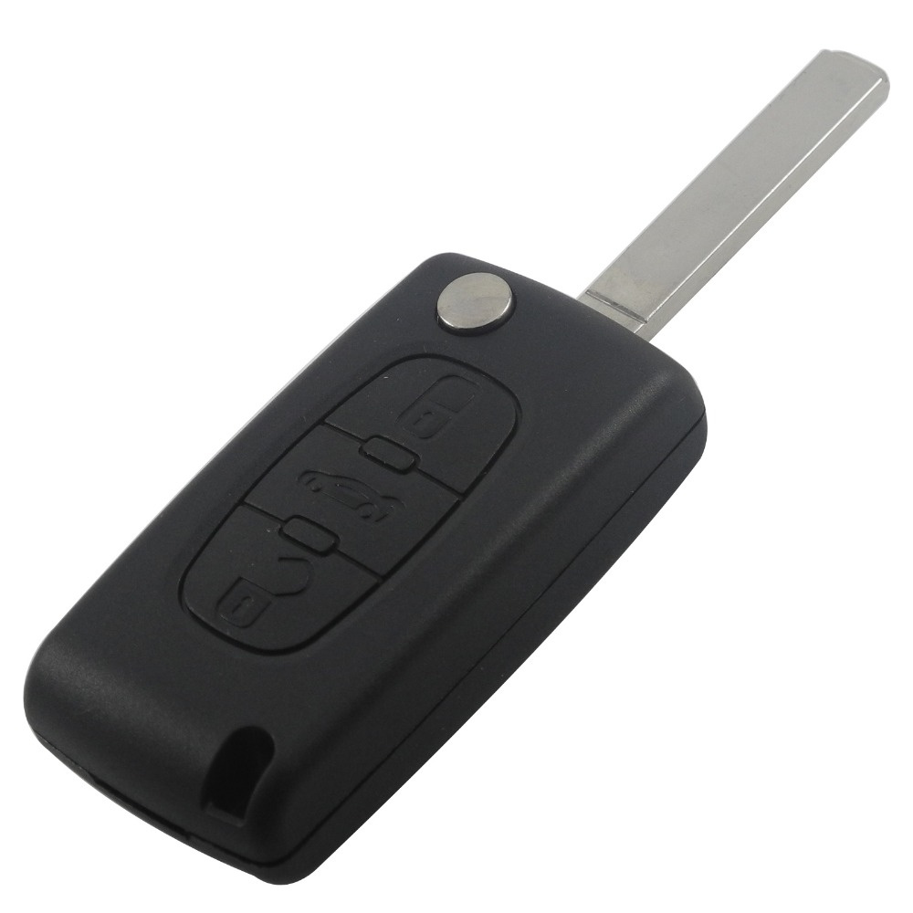 AS016011 3 Button Remote Flip Folding Key Shell Case For Citroen C2 C3 C4 C5 C6 C8 VA2 Blade