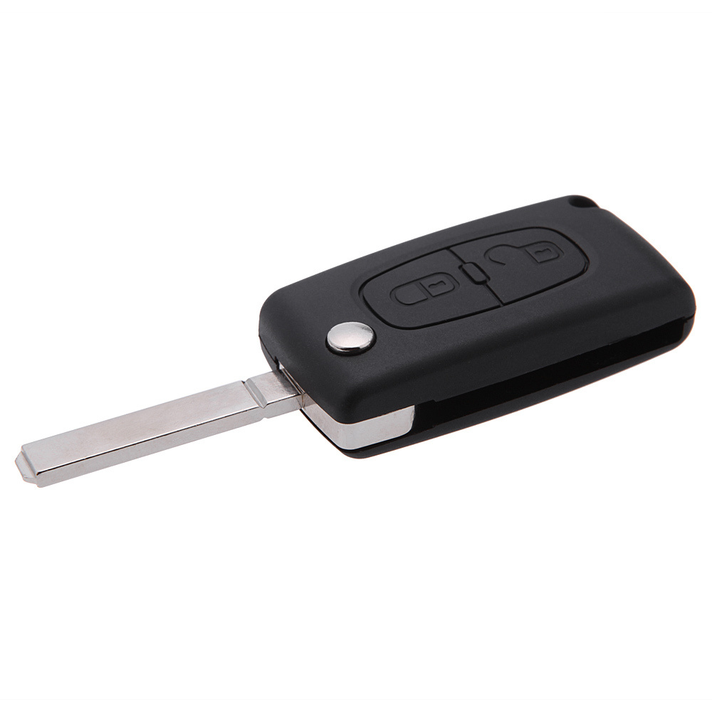 AS016010 2 Button Remote Flip Folding Key Shell Case For Citroen C2 C3 C4 C5 C6 C8 VA2 Blade