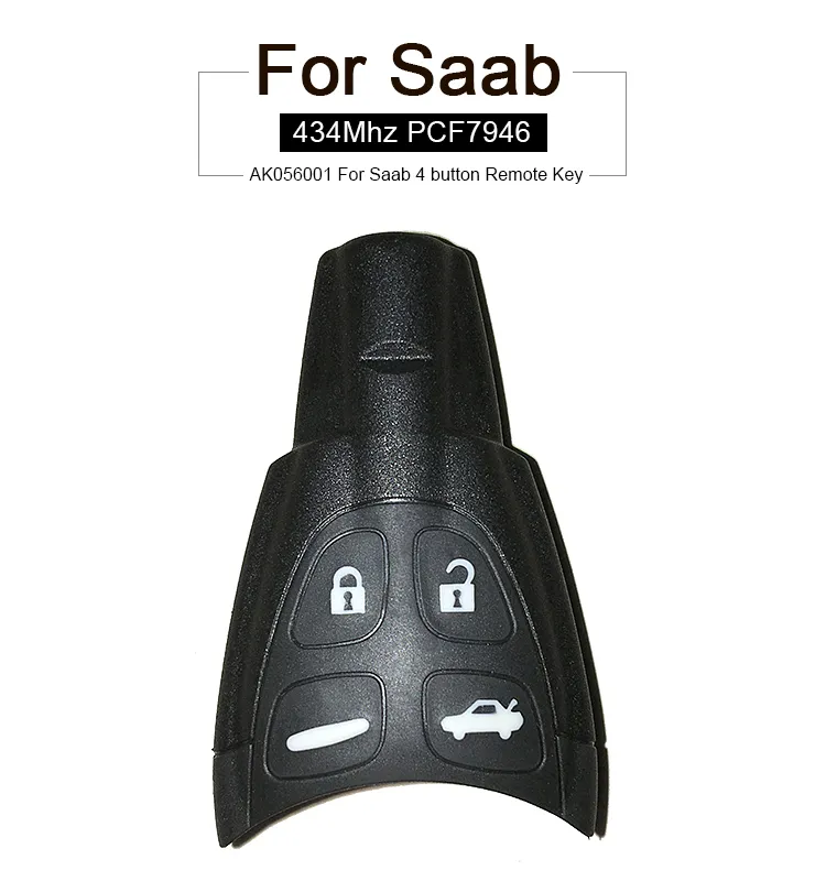 AK056001 For Saab 4 button Remote Key 434MHZ PCF7946chip