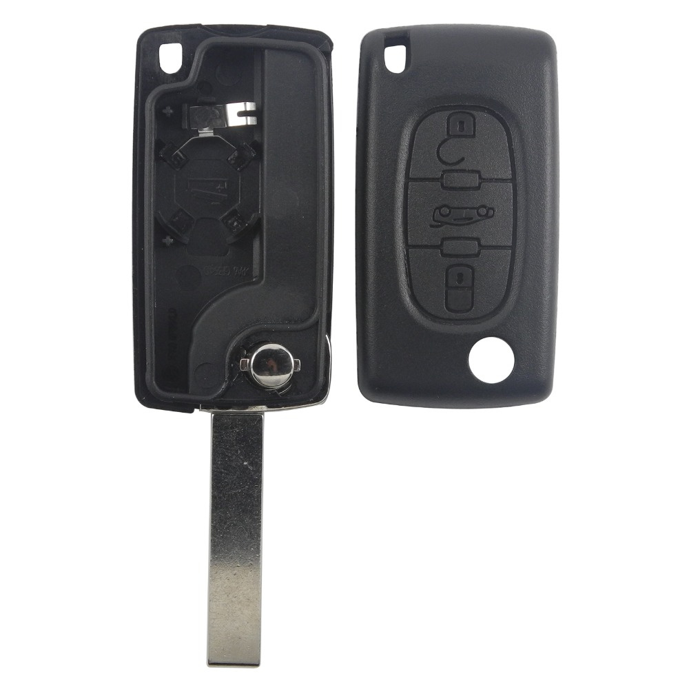 AS016013 Flip Folding Remote Key Case Shell Cover Housing 3 Buttons for Citroen C2 C3 C4 C5 C6 Car HU83