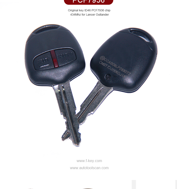 AK011014  Original Mitsubishi Lancer Outlander 2 button remote key 433MHZ