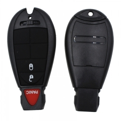 AS015029 2 +1Panic 3 Button Smart Remote Key Fob Shell Case For Chrysler
