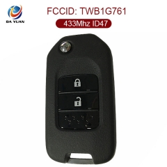 AK003079 For Honda Accord 2 button Remote Control Folding  with G Type TWB1G761 433Mhz  ID47