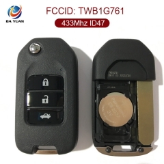 AK003076 Original For Honda Accord 3 button Remote Control Folding With G Type TWB1G761  433Mhz ID47