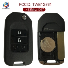 AK003079 For Honda Accord 2 button Remote Control Folding  with G Type TWB1G761 433Mhz  ID47