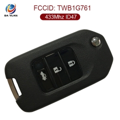 AK003076 Original For Honda Accord 3 button Remote Control Folding With G Type TWB1G761  433Mhz ID47