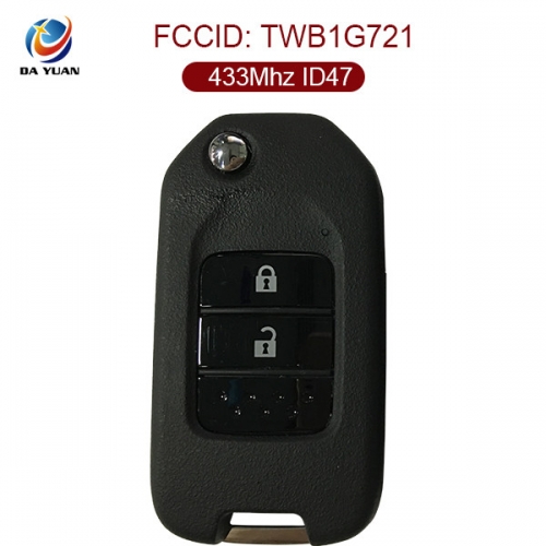 AK003078 For Honda Accord 2 button  Remote Control Folding With A Type TWB1G721 433Mhz  ID47