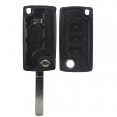 AS016011 3 Button Remote Flip Folding Key Shell Case For Citroen C2 C3 C4 C5 C6 C8 VA2 Blade