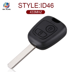 AK016005 For Citroen C1 C2 C3 C5 2 Button Remote Key (Without Groove ) 433MHZ ID46