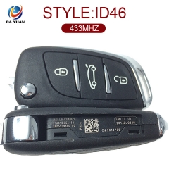 AK016017 Original for Citroen DS Flip Remote Key 3 Button 433MHz ID46