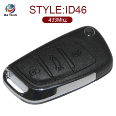 AK016015 for Citroen C5 DS Flip Remote Key 3 Button 433MHz ID46 9665975480