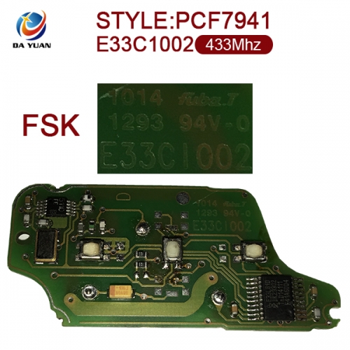 AK016012 For Citroen 0523 3 Button 433mhz ID46 PCF7941 E33C1002 FSK