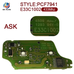 AK016027 FOR Citroen 0523 2 Button 433mhz ID46 PCF7941 E33C1002 ASK