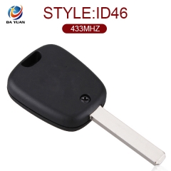 AK016005 For Citroen C1 C2 C3 C5 2 Button Remote Key (Without Groove ) 433MHZ ID46