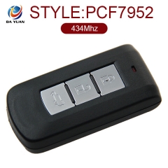 AK011018 for Mitsubishi outlander 3 Button smart card 434MHZ (PCF7952) ID46  G8D-644M-KEY-E