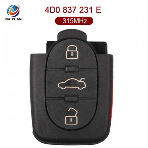 AK008008 for Audi 3+1 button Remote Key 4D0 837 231 E 315MHz