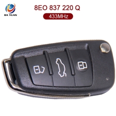 AK008007 for Audi A4 3 Button Smart Key 433MHz ID48  8E0 837 220 Q