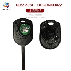 AK018060 for Ford Remote Key 4 Button 315MHz 4D63 80bit OUCD6000022