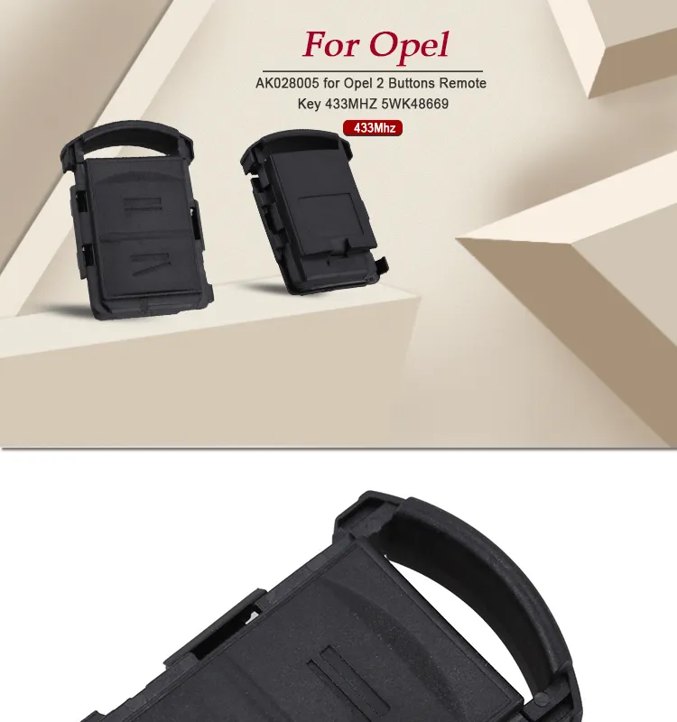 AK028005 2 Buttons Remote Key 433MHZ for Opel 5WK48669