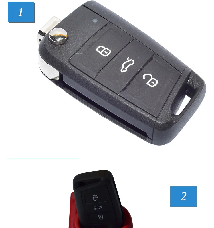 AK001055 VW Gol7 3 button remote Flip key 5G0 959 752 434Mzh 48 chip