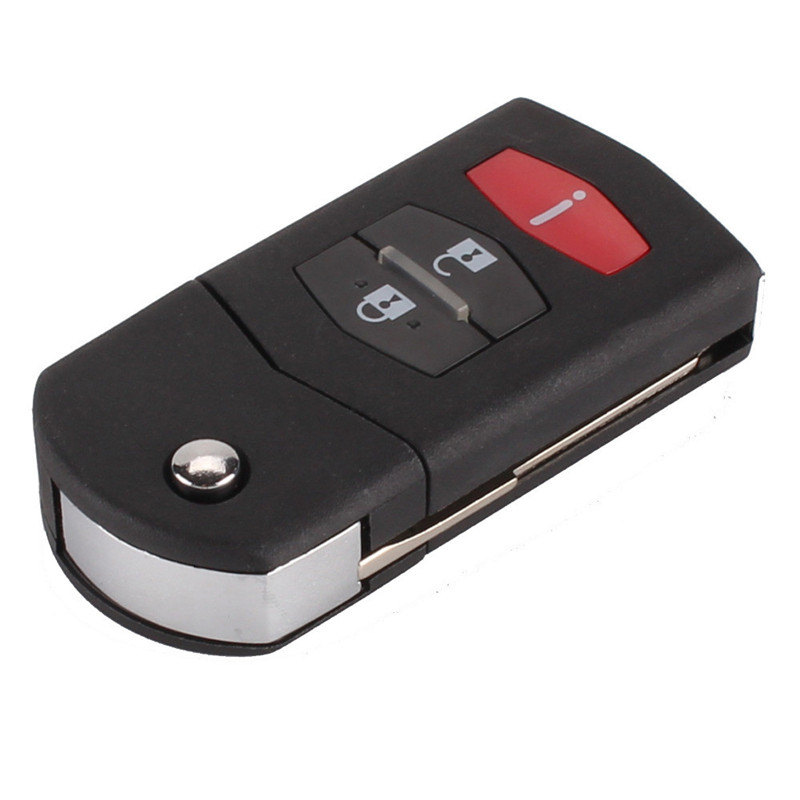 AS026009 2+1button  modified flip folding remote key shell for Mazda 3 6