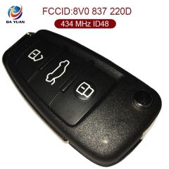 AK008044  for Audi A3  Remote  Key 3 Button 434 MHz ID48 8V0 837 220D