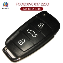 AK008044  for Audi A3  Remote  Key 3 Button 434 MHz ID48 8V0 837 220D