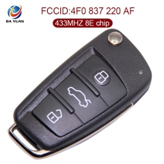 AK008042  for Audi A6 Q7 Flip Remote Key 3 Button 433MHz 8E Chip 4F0 837 220 AF