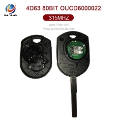 AK018061 for Ford Remote Key 3 Button 315MHz 4D63 80Bit OUCD6000022