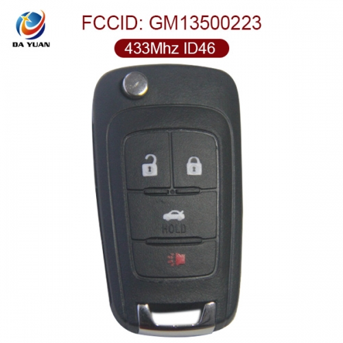 AK028023 for Opel  4 button Flip remote control key 433mhz ID46  GM13500223