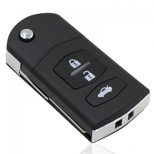 AS026002  3 BUTTON Remote Folding Flip Key Shell Case Fob PAD FOR MAZDA 2 3 5 6 RX8 MX5