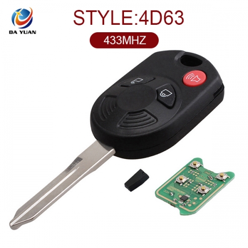 AK018026 for Ford 3 Button Complete Remote(Laser Blade) 433MHz 4D63