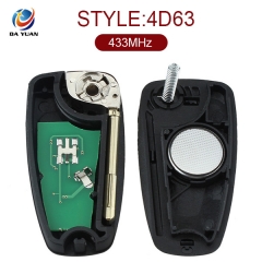 AK018035 for Ford Focus Mondeo Fiesta Folding Remote Key Fob 3 Button 433MHz 4D63