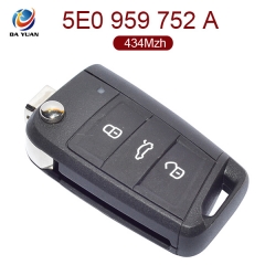 AK001064 for VW Skoda Octavia 3 Button Flip Key 434MHz ID48 5E0 959 752 A
