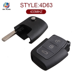 AK018045 for Ford Focus Flip Remote Control Key 3 Button 433MHz 4D63