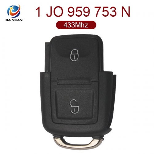 AK001010 for VW Remote Key 2 Button 433MHz 1J0 959 753 N for Europe South America