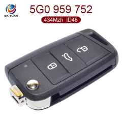 AK001055 for VW Golf 3 Button Flip Key 434MHz ID48 5G0 959 752