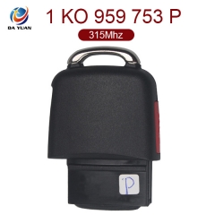 AK001014 for VW Remote Key 3+1 Button 315MHz 1K0 959 753 P for America Canada Mexico China