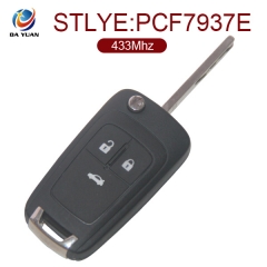 AK028002 for Opel Flip Remote Control Key 3 Button 433MHz ID46 PCF7937E FCCID 5WK50079