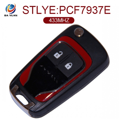 AK028016 For Opel 2 button Flip remote control key  433MHZ ID46（PCF7937E)