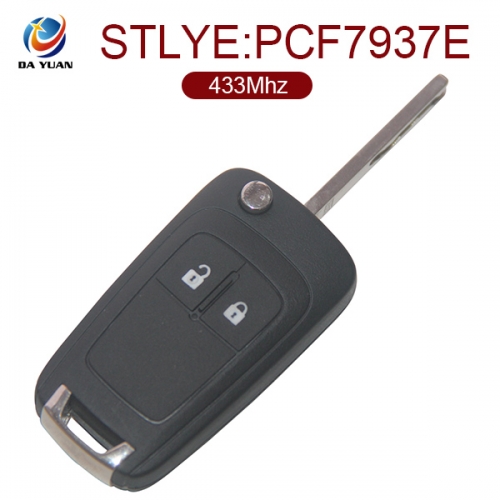 AK028001 for Opel 2 button Flip remote control key 433mhz PCF7937E 5WK50079