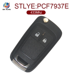 AK028001 for Opel 2 button Flip remote control key 433mhz PCF7937E 5WK50079
